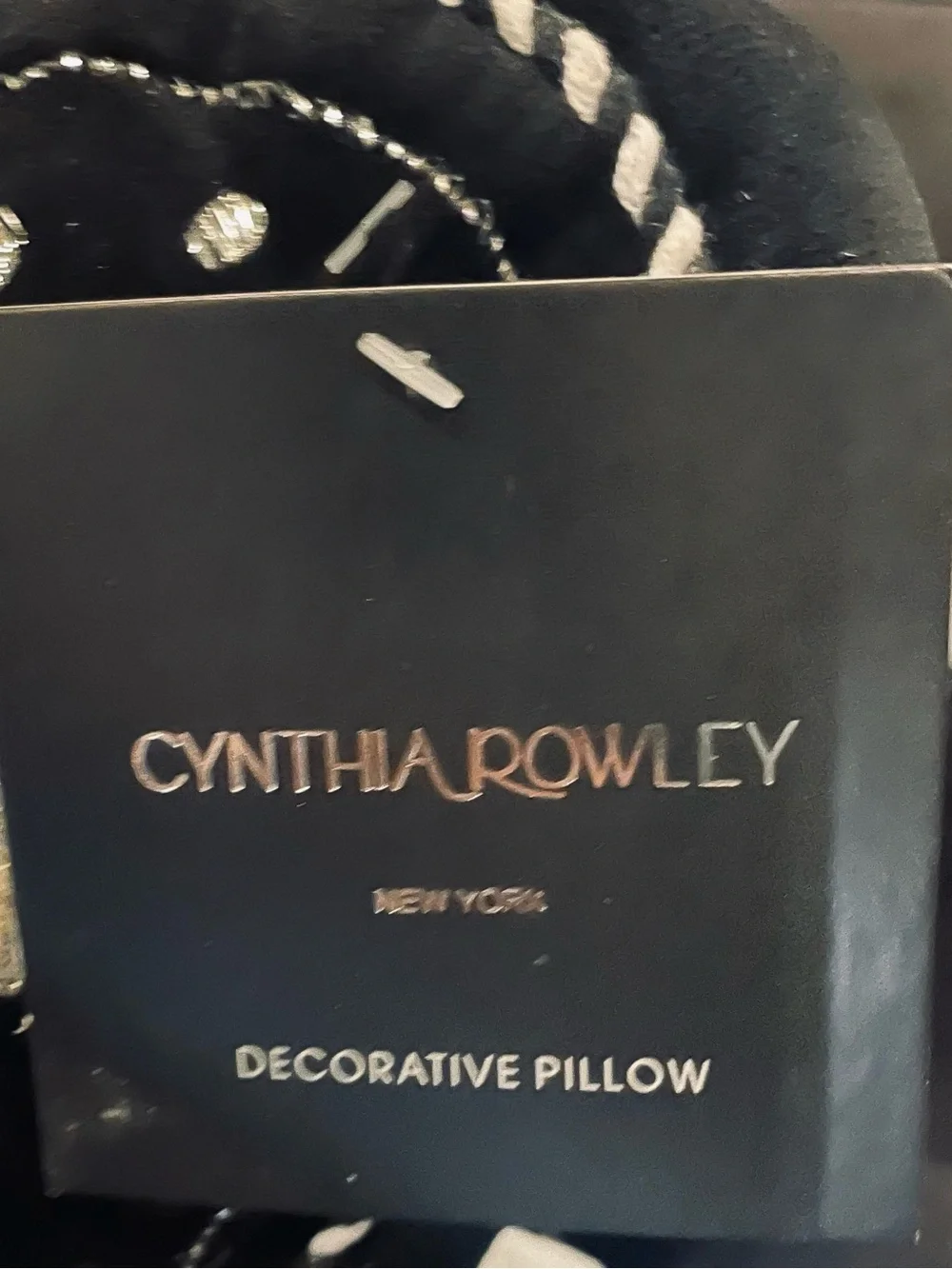 CYNTHIA ROWLEY NWT Butterfly Shaped Embroidered Celestial Accent Throw Pillow